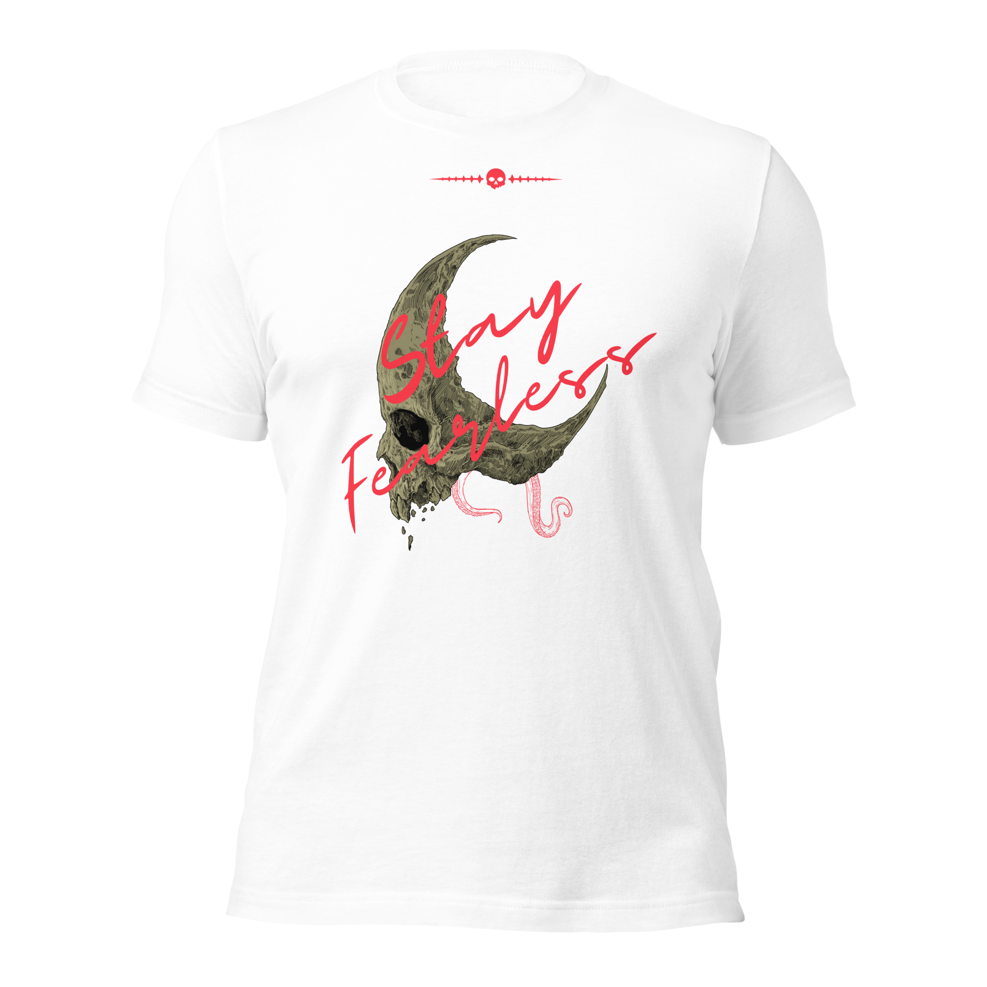 camiseta branca stay fearless